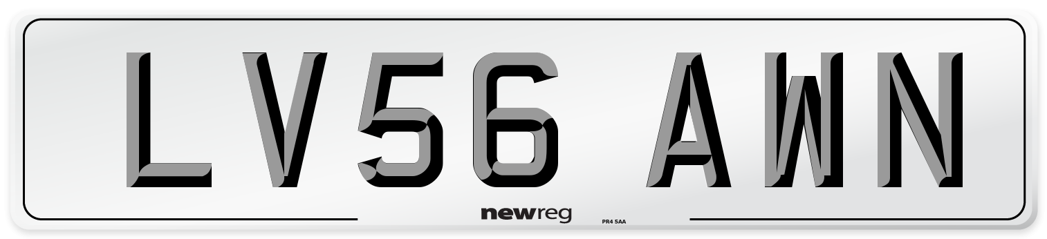 LV56 AWN Number Plate from New Reg